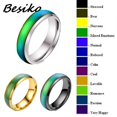thumbnail image 2 of Besiko-anillos mágicos de acero inoxidable para hombre y mujer, sortija con cambio de Color, sensación de temperatura y emoción, joyería fina, 2 of 3