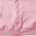 thumbnail image 4 of NoxwB Men's Fashion Solid Color Loose Fit Fleece Jacket Casual Workout Hoodie Long Sleeve Full-Zip Hooded Sweatshirt with Pockets Pink M, 4 of 6