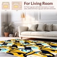 thumbnail image 2 of ODIKA 8' x 10' Machine Washable Non-Slip Area Rug, Abstract Flame High Traffic Rug, Yellow, 457998, 2 of 7