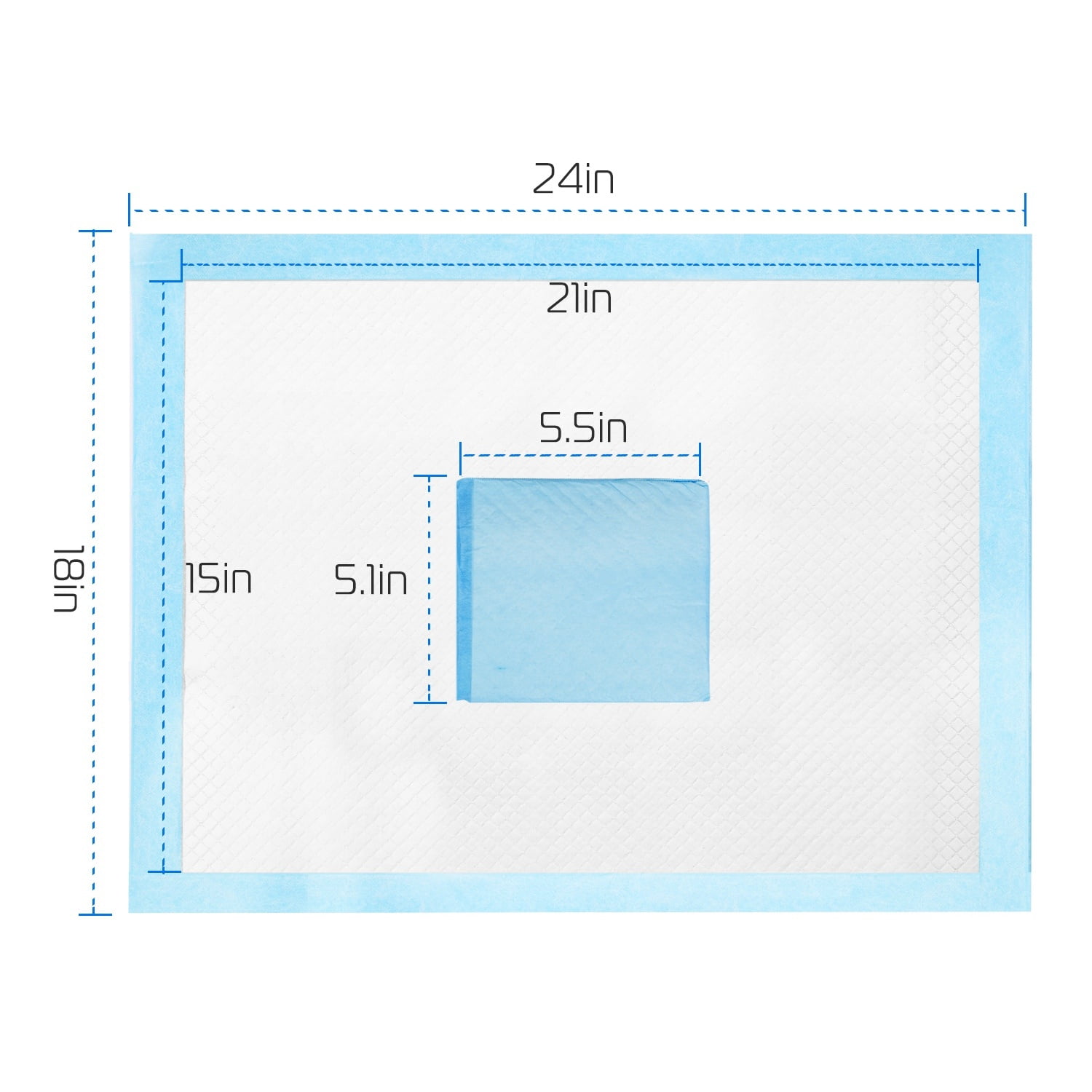 50Pcs/Set Dog Training Pads Puppy Pee Pads Cat Wee Mats Potty-Train 24x18in M