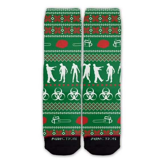 Function - Zombie Ugly Sweater Green Fashion Sock