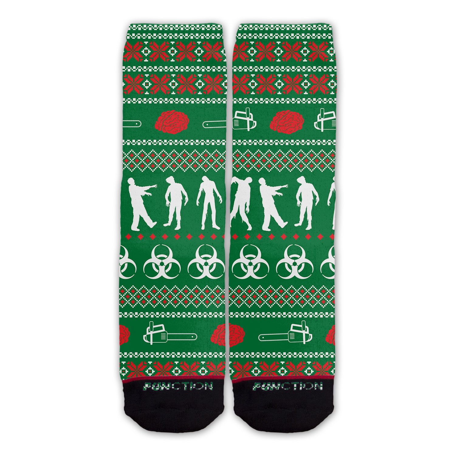 Ugly Christmas 8-Bit T-Rex Red Fashion Sock Function