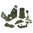 thumbnail image 1 of 1 juego de juguetes militares simulados para niños, modelo de castillo militar, adorno de mesa de arena DIY., 1 of 6