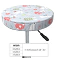 thumbnail image 4 of Balery Bunny cartoon with easter Fundas de asiento para taburete de bar redondo de tela de terciopelo ajustables que protegen de arañazos y manchas para sillas de 14 a 17 pulgadas.-13 inch, 4 of 7