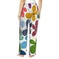 thumbnail image 3 of Disketp Colorful Butterflies Print Women'S Comfy Pajama Pants Casual Drawstring Palazzo Lounge Wide Leg Pants, 3 of 9