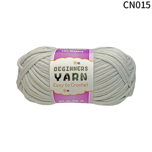 Namzi 200g Blend Yarn Beginner-Friendly Cotton Nylon Mix for Crochet & Crafts, Soft Starter Yarn,Light Grey
