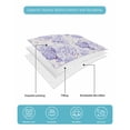 thumbnail image 5 of Purple Floral Twin XL Size Down Alternative Comforter,Lightweight Comforter Quilt Bedding Set with Pillow Shams Hydrangeas Flower Spring Summer Botanical Bed Comforter Duvet Insert 68"x98", 5 of 7