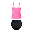 thumbnail image 5 of Guluxicc Tankini Swimsuit Sets for Women Solid Color Racerback Padded Two Piece Swimsuits with Beach Underwear Summer Bathing Suit, 5 of 6