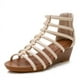 thumbnail image 1 of Sandalias romanas huecas Vintage para mujer, Sandalias cómodas de moda con Tacón de Cuña y punta redonda y punta abierta, de verano, 1 of 4