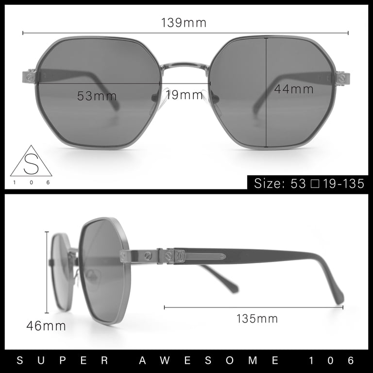 Luxury Gangster Octagonal Retro Refined Gentlemans Metal Rim