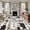 White Black, variant on Rectangle Area Rugs 2 x 3 Ft, Cow Pig Chicken Non-Slip Residential Carpet, Farm Barn Windmill Teal Brown Wooden Plank Indoor Crawling Mats Runner Rugs for Living Room/Dining Room/Bedroom