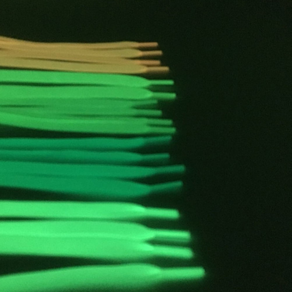 Pixnor 1 Pairs Sports Luminous Shoelace Glow In The Dark Night Color Fluorescent Shoelace Athletic Sport Flat Shoe Laces White