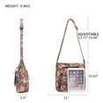thumbnail image 7 of KL928 Leather Crossbody Bag with Adjustable Strap Multi-Pockets Shoulder bag for Everyday Use,Dark Blue Flowers, 7 of 7