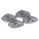 thumbnail image 2 of Adaptador de almohadilla de gato 4x, soporte de pie de gato, dispersión de carga para RV, almohadilla de elevación de gato con ranura antideslizante d Gris, 2 of 7
