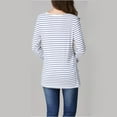thumbnail image 5 of Edvintorg Maternity Shirts Women Nursing Shirts for Breastfeeding Fashion Stripe Printing Round Neck Long Sleeve Casual Maternity Clothes Fall/Winter Pregnancy Shirts, 5 of 5