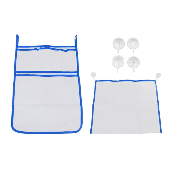 Soporte de malla para juguetes para bañera, 2 piezas de malla para juguetes de baño, bolsa de malla para juguetes de baño, organizador de juguetes de baño de malla, eficiencia óptima