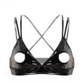 thumbnail image 2 of Women Shiny Leather Bra, Hot Nipple Exposed, Glossy PVC Leather, Wetlook Latex Lingerie, 2 of 6