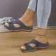 thumbnail image 5 of Amzcrzy Zapatos de mujer,Zapatos de mujer,Zapatillas de mujer, Sandalias de cuña con flores huecas para mujer, cómodas, de verano, informales Sandalias Mujer Zapatillas De Casa, 5 of 8