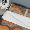 thumbnail image 4 of Designart 'Abstract Gilded Orange Waves' Geometric Duvet Cover Set, 4 of 4