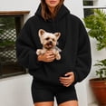 thumbnail image 2 of DHFJKG Cat Dog Pouch Hoodies For Women Fuzzy Sweatshirt Pet Holder Kangaroo Pocket Carries Pullover, 2 of 7