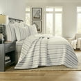 thumbnail image 5 of Levtex Home Rochelle Quilt Set King Quilt Stripe Grey and Cream, 5 of 6