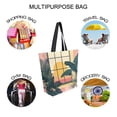 thumbnail image 7 of FORMRS Womens Canvas Tote Bag with Zipper Inner Pocket Shoulder Handbag, Pink Sunset, 7 of 7