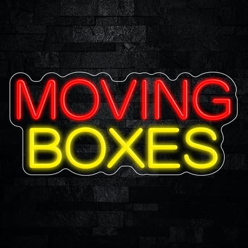 Moving Boxes LED Neon Sign 22"L x 10"H #32494