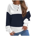 thumbnail image 1 of TACILIP Vêtements d'Automne pour Femmes Chandail en Molleton pour Femmes Chandail Hauts à Manches Longues Col Rond Chemises à Boutons Décontractées Mode Automne Tenues de Printemps Vêtements d'Hiver, Cadeaux pour Femmes, 1 of 4