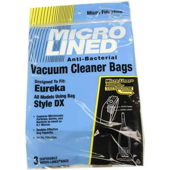 DVC 469793 Compatible with Eureka Dx Paper Bag Microlined (3 Pack)
