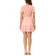 thumbnail image 3 of INSPIRE CHIC Vestido Mini A-Line de Verano con Volantes Texturizados para Mujeres Rosa S, 3 of 6