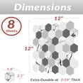 thumbnail image 5 of Dcor WOW 41008  Peel & Stick Backsplash, (8) 12x12-inch Sheet Covers 8 Sq Ft, White Grey Marble Hex Back Splash Tile, 5 of 7