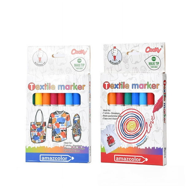 Rotulador para pintar tela, juego de 8 colores, lavable, para galletas