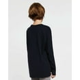 thumbnail image 3 of LAT 6201 Youth Fine Jersey Long Sleeve T-Shirt - Navy, Medium, 3 of 5