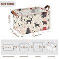 thumbnail image 7 of Yayeee Foldable Storage Basket for Shelves with Handles Set of 2 Waterproof Cloth Bins, Christmas Forest, 7 of 7