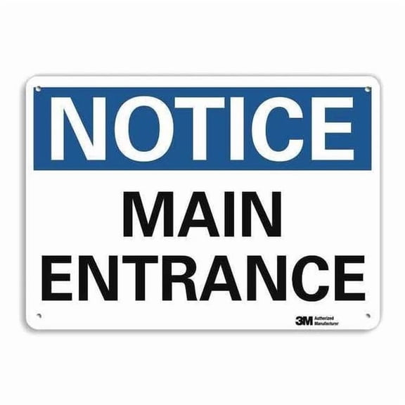 Lyle Notice Sign,10 in x 14 in,Aluminum U5-1313-RA_14X10