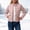 Pink, variant on Girls Solid thermal Zip up Padded Jacket Stand Collar Short Warm Coat, Thick thermal Outerwear for Girls White