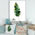 thumbnail image 2 of Designart 'Single Banana Leaf On White' Bohemian & Eclectic Framed Canvas Wall Art Print, 2 of 5