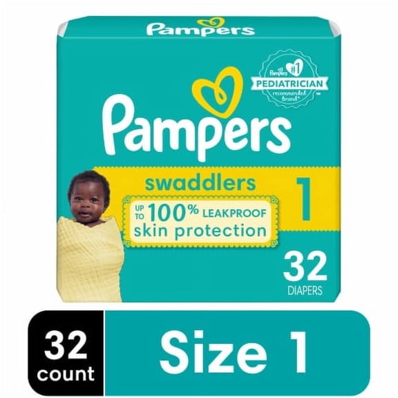 Pampers Swaddlers Newborn Baby Diapers Size 1 (8-14 lbs)