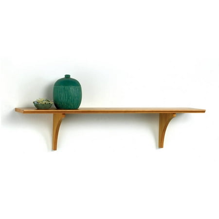 - InPlace Shelving 46 in W x 7.5 in D x 8 in H Mission Shelf with Bracket, Honey Oak