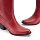 thumbnail image 3 of Botas de Mujer DREAM PAIRS con Punta Cuadrada Bordadas en Rojo Talle 9.5, 3 of 7