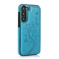 thumbnail image 6 of Feishell Back Case for Samsung Galaxy S24 Plus,Embossed Pattern PU Leather Wallet Phone Case with ID Credit Card Slots Shockproof Magnetic Buckle Back Flip Holder Protective Cover,Blue, 6 of 9
