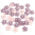 thumbnail image 6 of Grandest Birch 90Pcs Faux Pearl Flower DIY Wedding Dress Bridal Clothes Hair Accessories Decoration Artificial Flower Fabric Applique Patchwork Craft Supplies ,Pink, 6 of 7