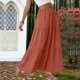 thumbnail image 1 of TaTaai Women's Summer Solid Color High Waist Pleated Maxi Half Skirt Casual Elegant Flowy Skirt with Pockets and Waist Belt Gift, 1 of 7