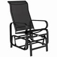 thumbnail image 2 of Outsunny Gliding Lounger Chair, Outdoor Swinging Chair with Smooth Rocking Arms and Lightweight Construction for Patio Backyard, Black, 2 of 9