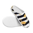 thumbnail image 3 of Yiaed Gold Flamingo Print Slippers Fuzzy Warm Cozy Slippers Non Slip House Slippers For Indoor Outdoor Slippers House Slippers-46/47, 3 of 7