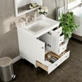 thumbnail image 5 of eviva  Acclaim 30"W x 22"D Bathroom Vanity with Carrara Quartz Countertop and Undermount Porcelain Sink, 5 of 10