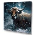 thumbnail image 2 of Designart "Cow In The Snow I" Animals Cow Wall Decor, 2 of 5