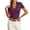 Dark Purple, variant on Womens Short Sleeve Business Casual Tops Summer V Neck Polo Work Shirts Fitted Basic Shirt Trendy Tops