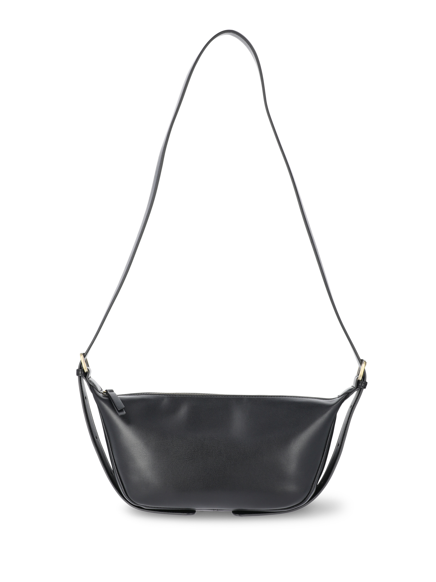 Time and Tru Women's Bean Sling Crossbody Handbag, Black