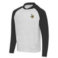 thumbnail image 2 of Men's Antigua Black/Heather Gray Minnesota Vikings Urgent Pullover Hoodie, 2 of 3